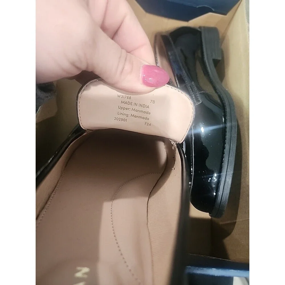New Womens Cole Haan Black Patent Haverhill Penny Loafers Shoes Size 7B